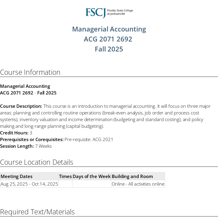 Simple Syllabus